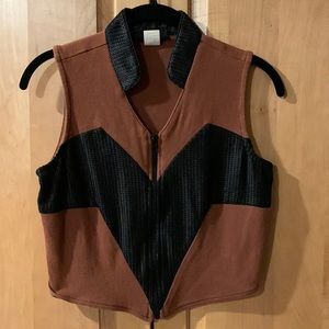 Vintage zip up crop top